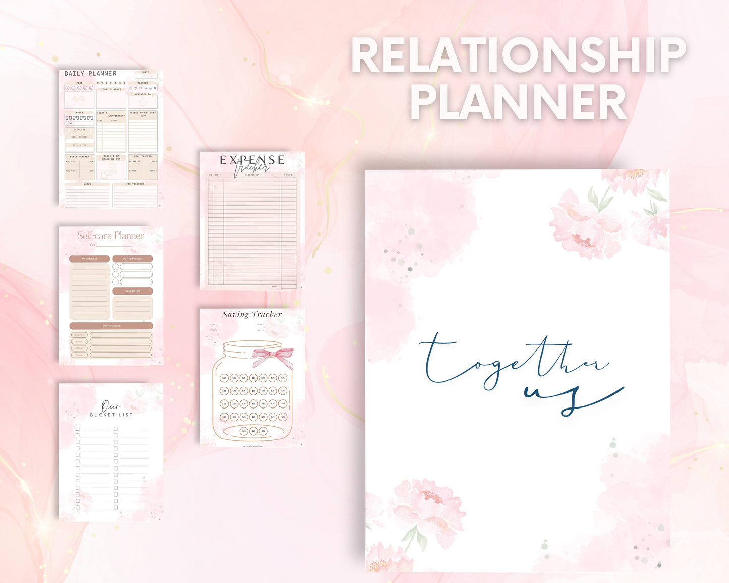 Couple Planner, Couple Journal, Relationship Planner, Relationship Goals Planner, Printable Planner, Dating Tracker, Date Night Activity