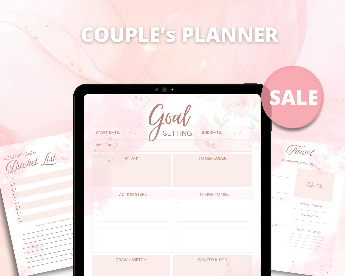 Couple Planner, Couple Journal, Relationship Planner, Relationship Goals Planner, Printable Planner, Dating Tracker, Date Night Activity